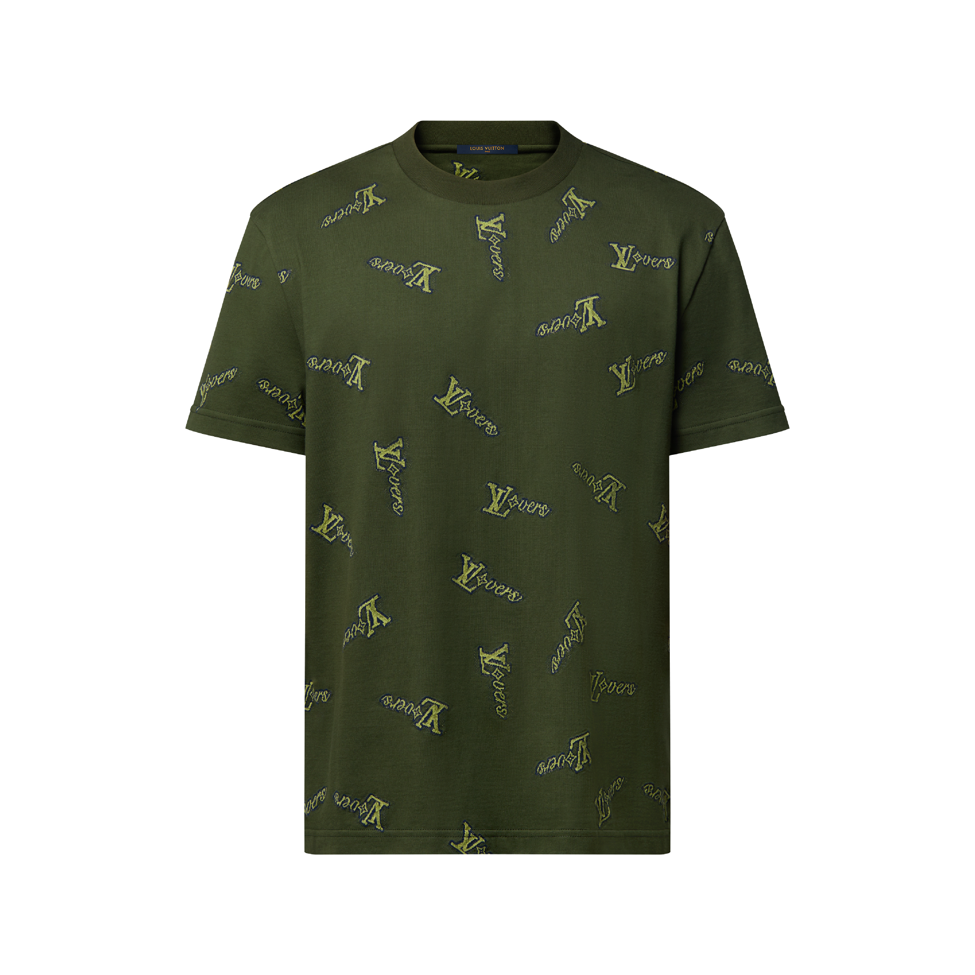 ◆LOUIS VUITTON◆ 長袖カットソー/緩めカジュアル/カーキ/Ｓ Jacquard Cotton T-Shirt - Ready-to-Wear | LOUIS VUITTON